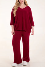 Load image into Gallery viewer, Soft knit v-neck loungewear
