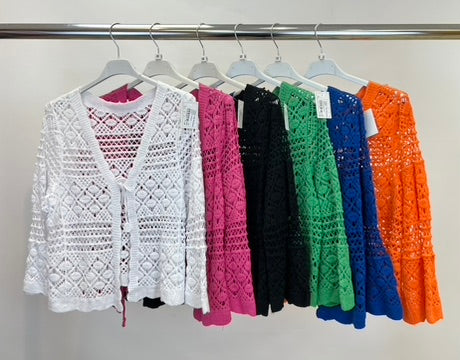 Crochet cotton cardigan