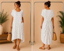 Load image into Gallery viewer, Polka dot knot dress

