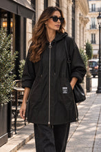 Load image into Gallery viewer, Zip detail rain mac jacket
