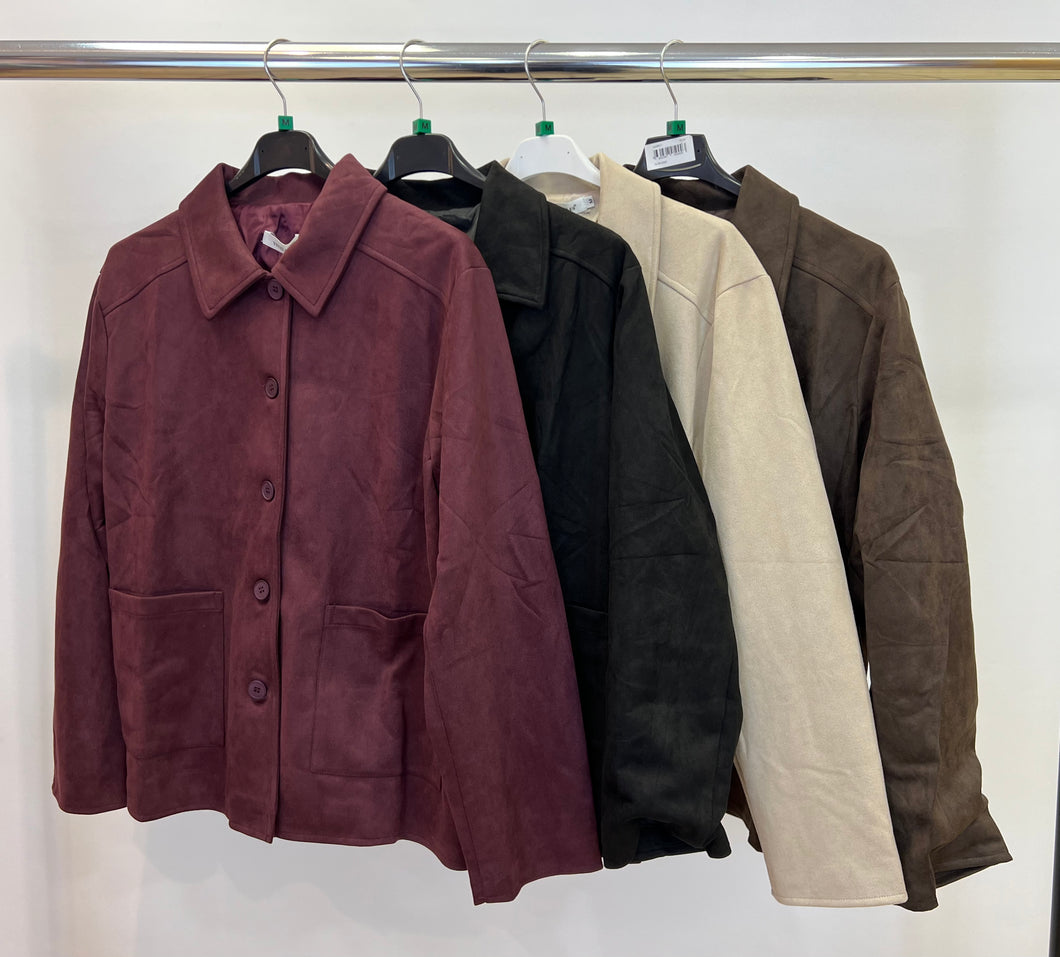Suedette collar jacket