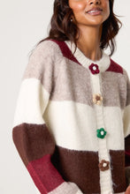 Load image into Gallery viewer, Crochet flower button cardigan
