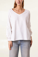 Load image into Gallery viewer, Bow sleeve cotton sweatshirt
