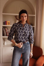 Load image into Gallery viewer, InApril 1986 navy cotton embroidered shirt
