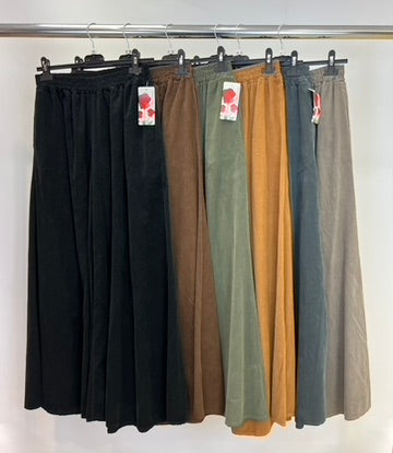 Corduroy wide leg trousers