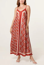 Load image into Gallery viewer, Satin paisley strap dress

