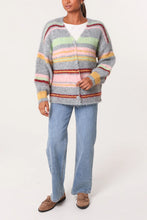 Load image into Gallery viewer, Multistripe grey cardigan
