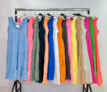 Load image into Gallery viewer, Cotton tiered short dress
