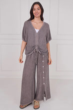 Load image into Gallery viewer, Sugarbabe stonewashed linen rouched top
