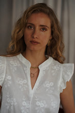 Load image into Gallery viewer, InApril 1986 white embroidered cotton top
