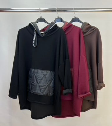 Quilted pocket hoody