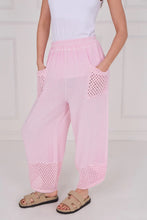 Load image into Gallery viewer, Sugarbabe stonewashed linen crochet pocket trouser

