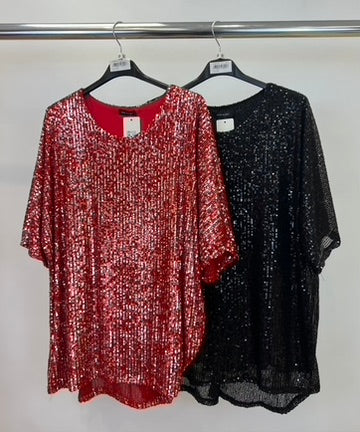 Sequin lined top