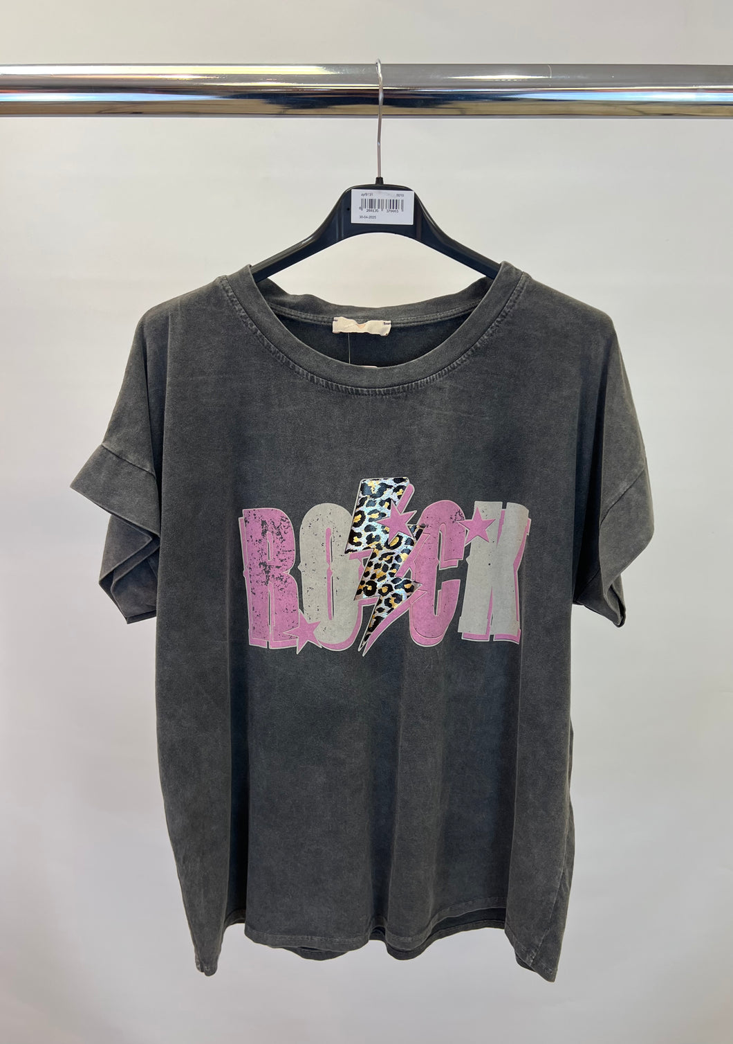 Acid wash ROCK t-shirt