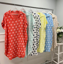 Load image into Gallery viewer, Cheesecloth cotton polka dot dress
