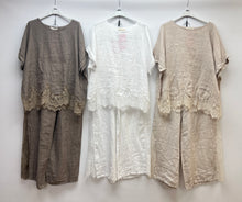 Load image into Gallery viewer, Linen lace co-ord set
