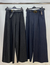 Load image into Gallery viewer, Sugarbabe pinstripe wide leg belt magic trouser
