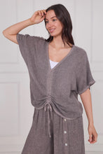 Load image into Gallery viewer, Sugarbabe stonewashed linen rouched top
