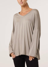 Load image into Gallery viewer, Plain v-neck jersey top
