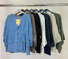 Load image into Gallery viewer, Linen button cardigan
