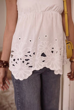 Load image into Gallery viewer, InApril 1986 cotton embroidered strap top
