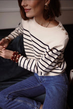 Load image into Gallery viewer, InApril 1986 breton stripe button jumper
