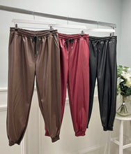 Load image into Gallery viewer, Faux leather jogger
