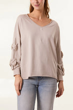 Load image into Gallery viewer, Bow sleeve cotton sweatshirt
