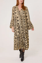 Load image into Gallery viewer, Metallic aztec maxi dress
