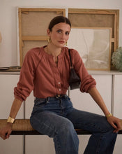 Load image into Gallery viewer, InApril 1986 crochet detail shirt
