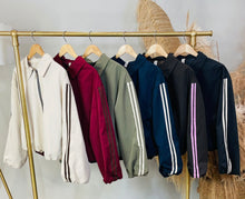 Load image into Gallery viewer, Stripe zip jacket
