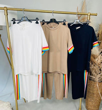 Load image into Gallery viewer, Rainbow stripe co-ord set
