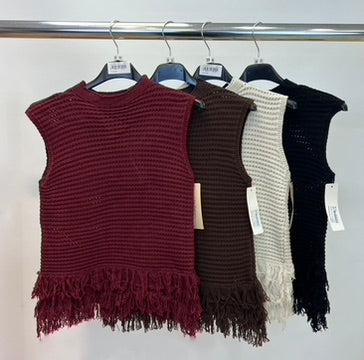 Waffle knit tank top