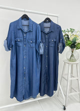 Load image into Gallery viewer, Denim shirt dress
