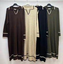 Load image into Gallery viewer, Contrast soft knit dress
