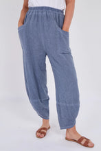Load image into Gallery viewer, Sugarbabe stonewashed linen barrel leg trouser
