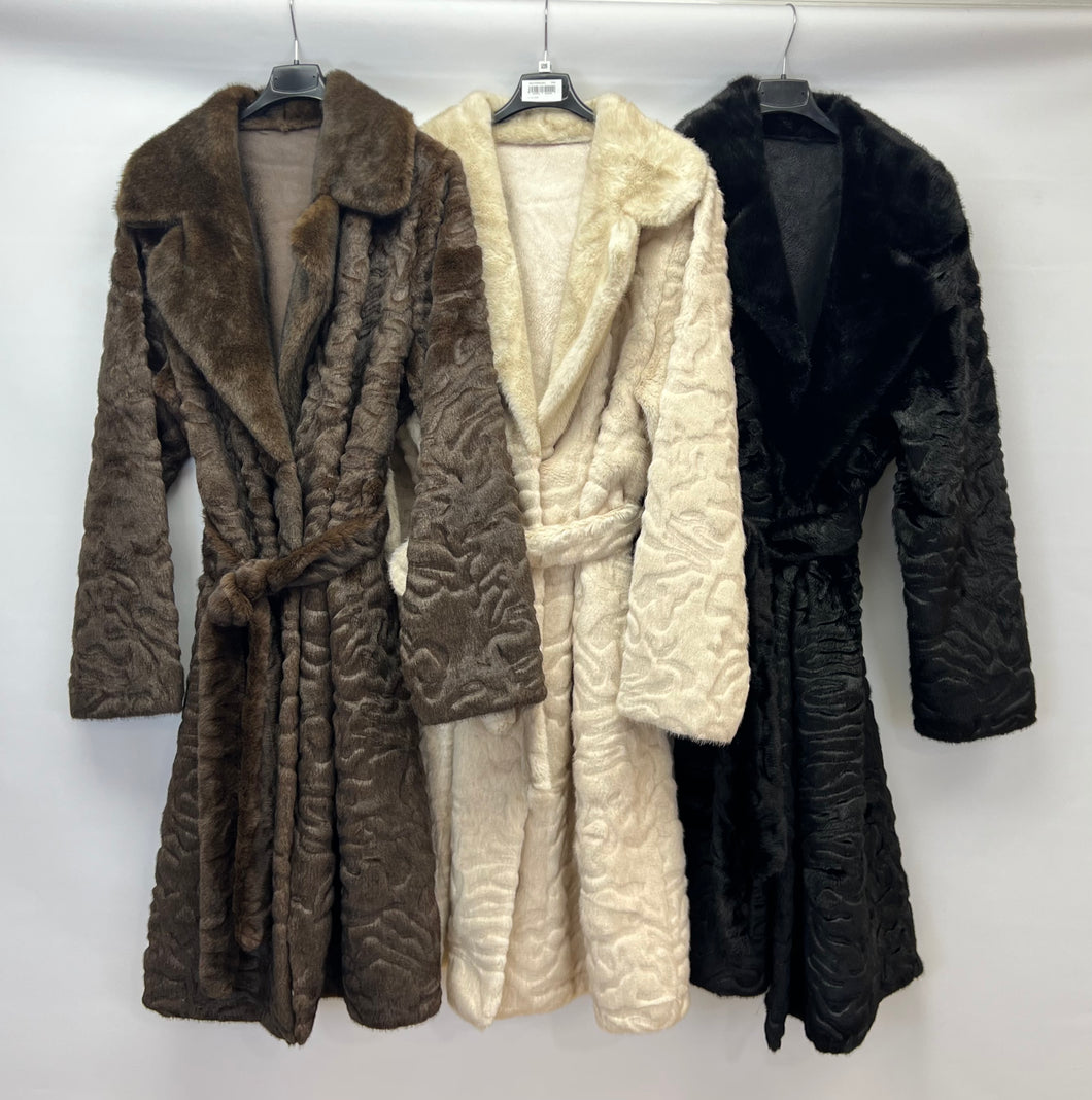 Embossed teddy coat