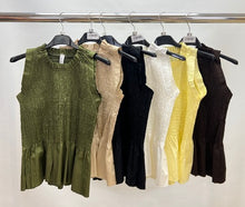 Load image into Gallery viewer, Shirred sleeveless top
