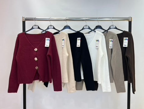 Soft knit 3 button cardigan