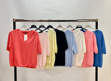 Load image into Gallery viewer, Alpini cotton v-neck top
