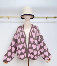 Load image into Gallery viewer, Heart knitted cardigan
