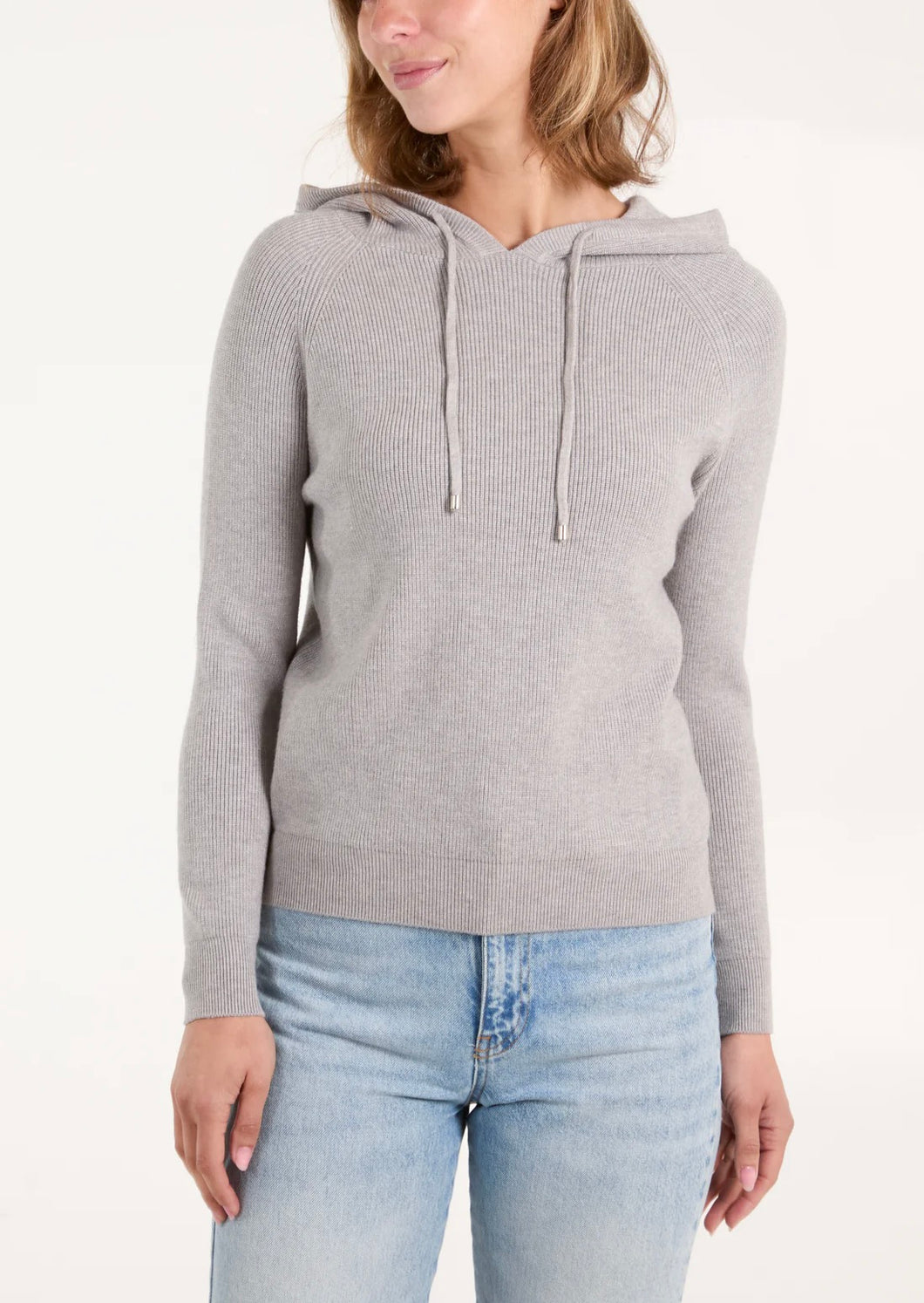 Ribbed popover hoody