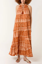 Load image into Gallery viewer, Ethnic print maxi tie dress

