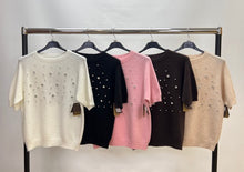 Load image into Gallery viewer, Amilla embellished short sleeve jumper
