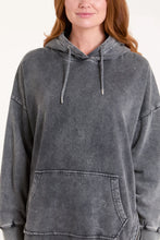 Load image into Gallery viewer, Acid wash side zip hoody
