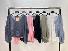 Load image into Gallery viewer, Sugarbabe stonewashed mesh cardigan
