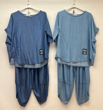 Load image into Gallery viewer, Denim harem co-ord loungewear
