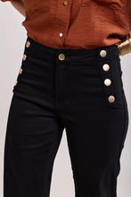 Load image into Gallery viewer, Toxik3 button wide leg jeans (black)
