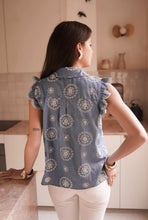 Load image into Gallery viewer, InApril 1986 denim embroidered shirt
