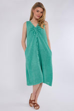 Load image into Gallery viewer, Stonewashed linen rouched dress
